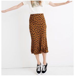 Madewell Midi Slip Skirt in Painted Spots